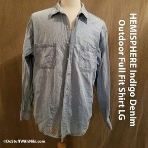 Hemisphere Indigo Denim full fit Shirt LG